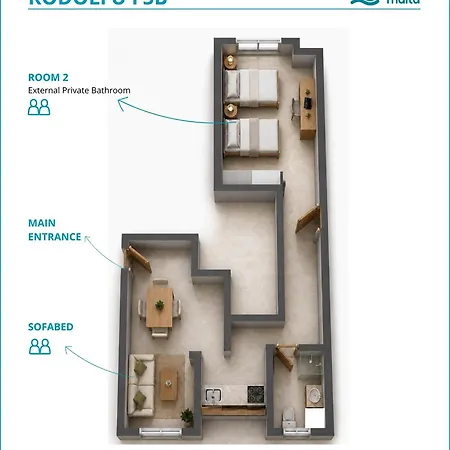 Bright & Airy In - Sleeps 3 Апартаменты Слима